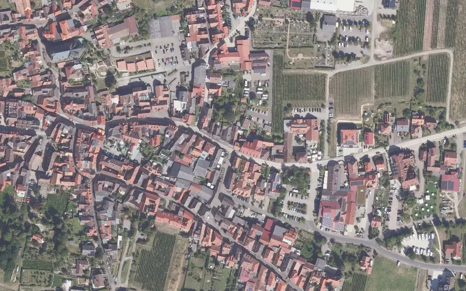 Luftbild mit der Einzellage Baron