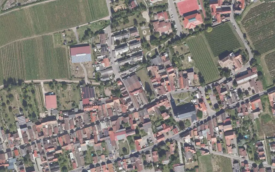 Luftbild mit der Einzellage Forst