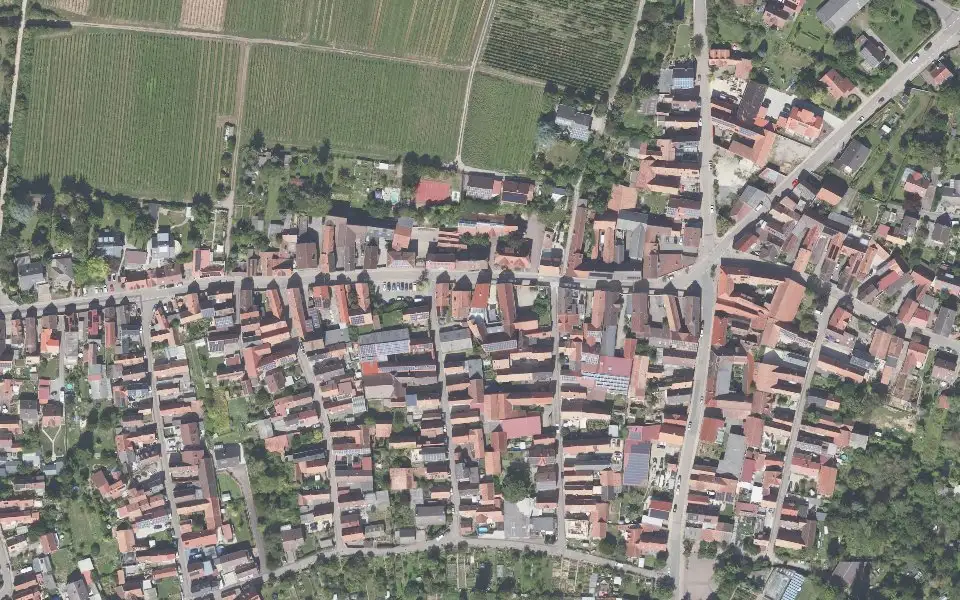 Luftbild mit der Einzellage Schäfergarten