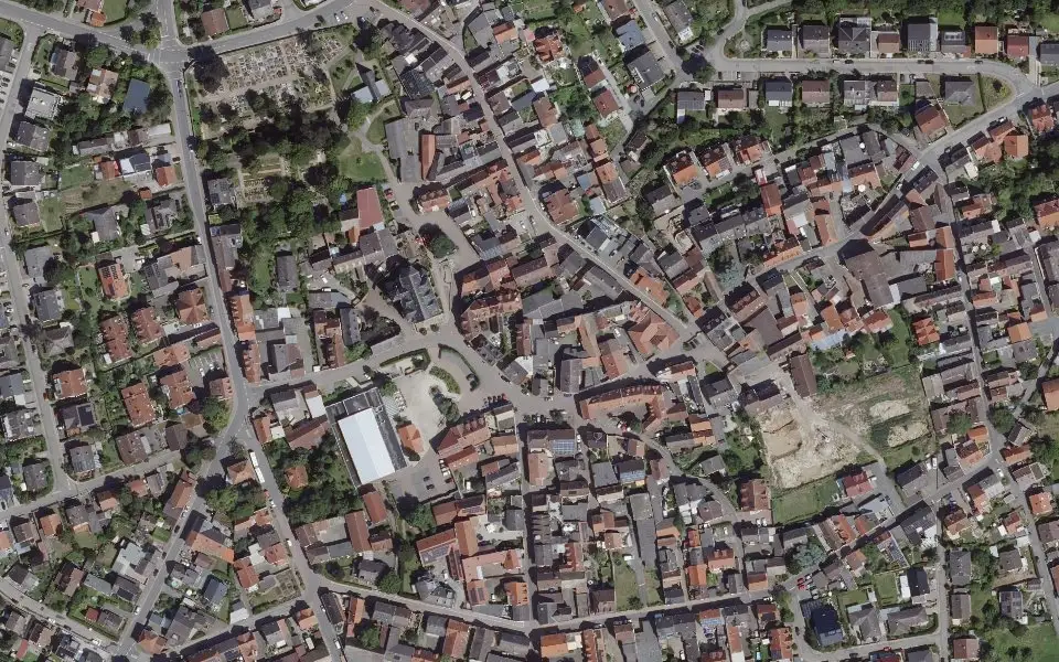 Luftbild mit der Einzellage Dachgewann