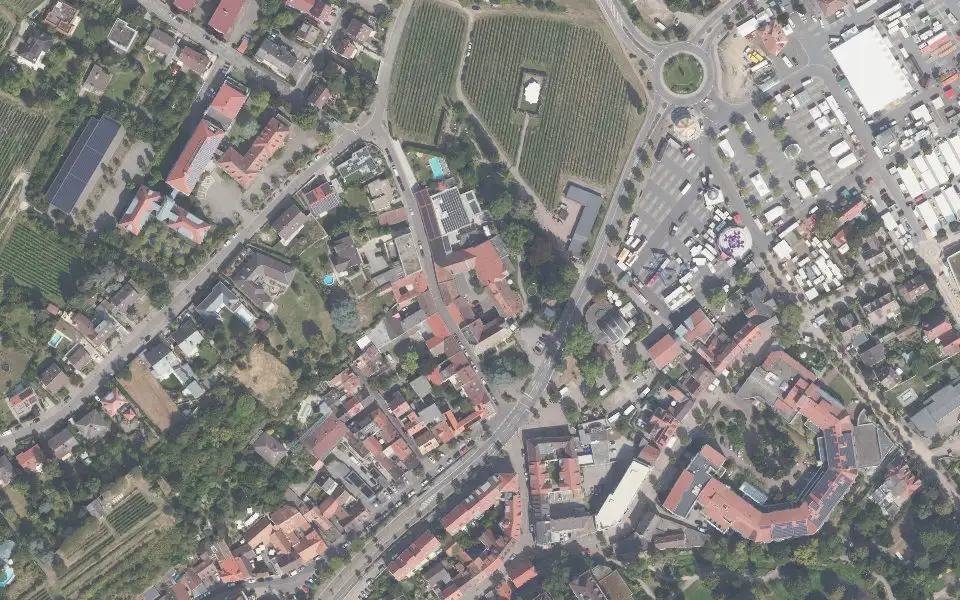 Luftbild mit der Einzellage Rittergarten