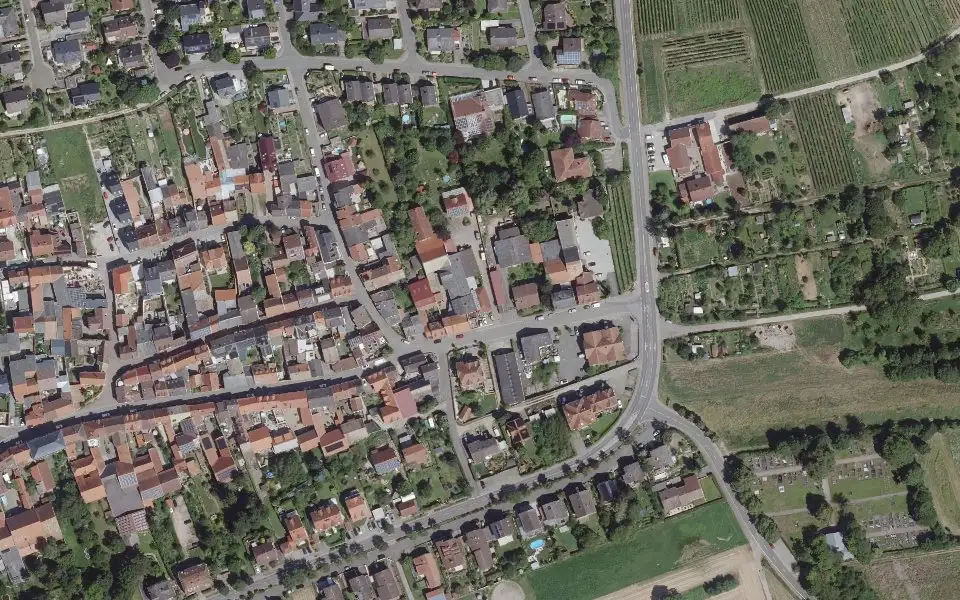 Luftbild der Umgebung von Gutsschänke Schwalbenhof in Partenheim