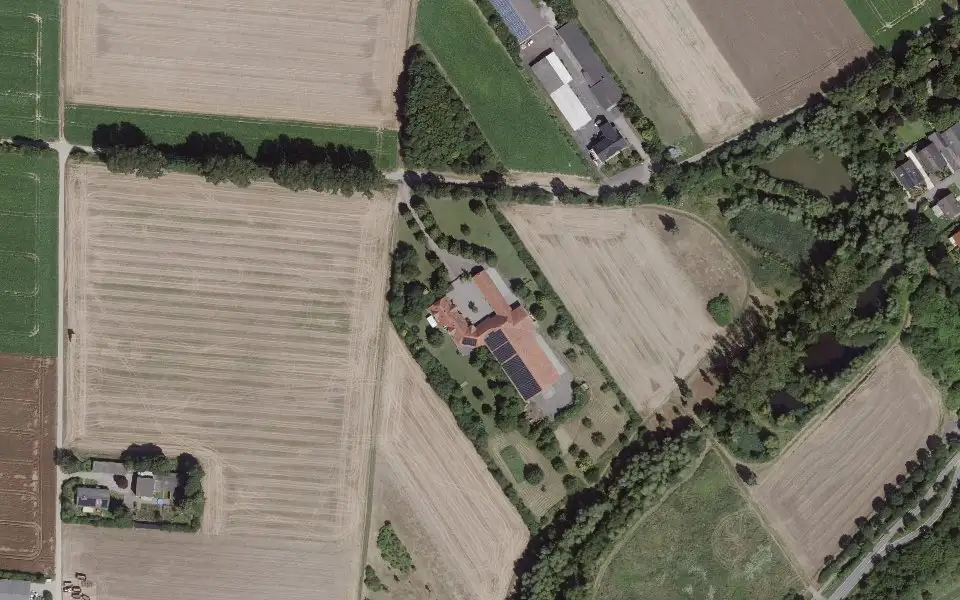 Luftbild mit der Einzellage Haubenberg