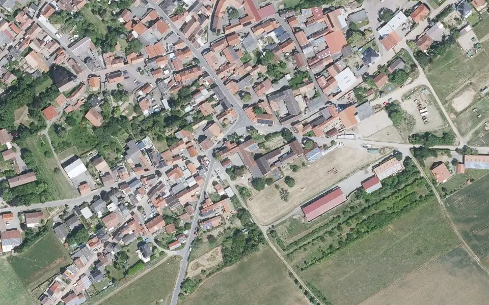 Luftbild der Umgebung von Lindenhof in Mauchenheim