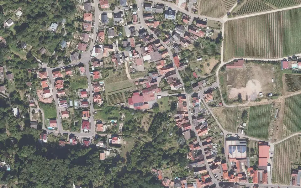 Luftbild mit der Einzellage Schloßgarten