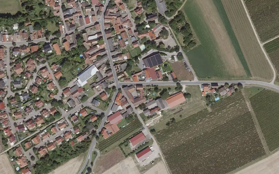 Luftbild der Umgebung von Petry Frieß in Weinolsheim