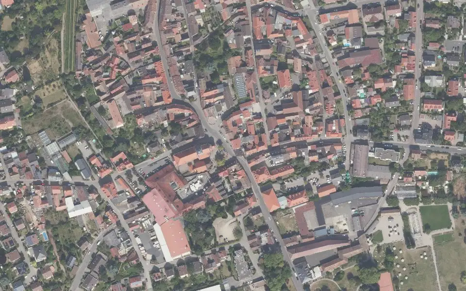 Luftbild mit der Einzellage Schloßberg