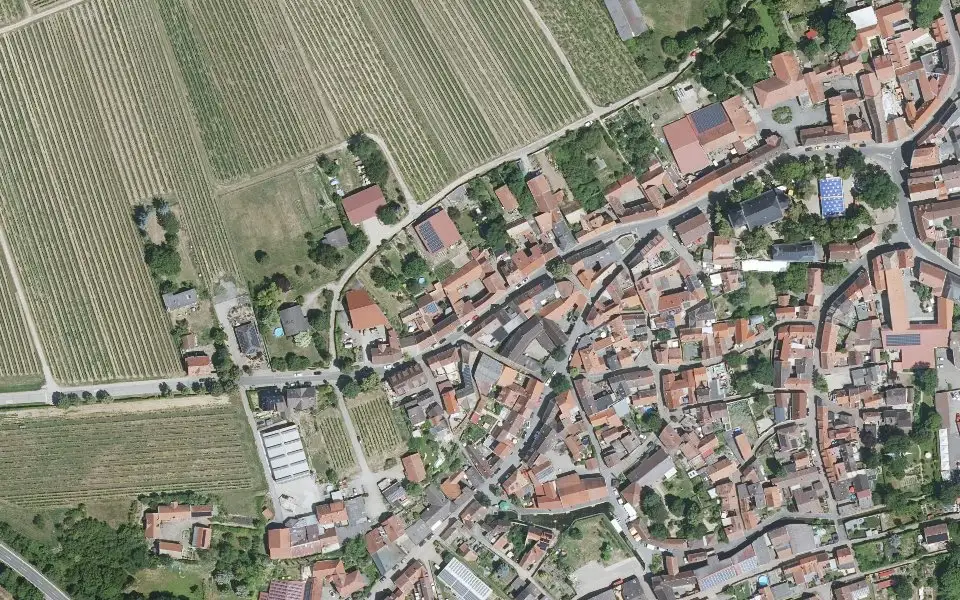 Luftbild mit der Einzellage Morstein