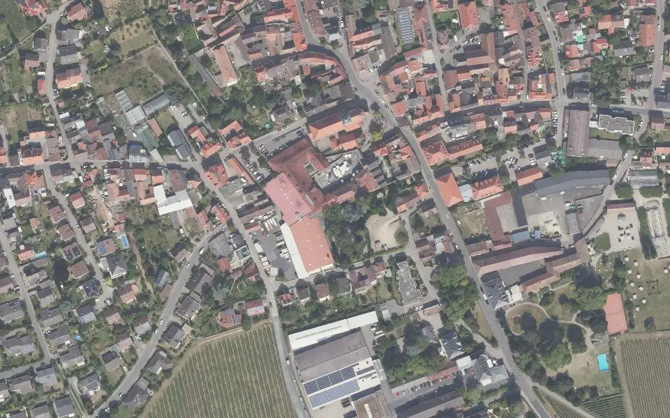 Luftbild der Umgebung von Sektkellerei Schloss Wachenheim in Wachenheim an der Weinstraße