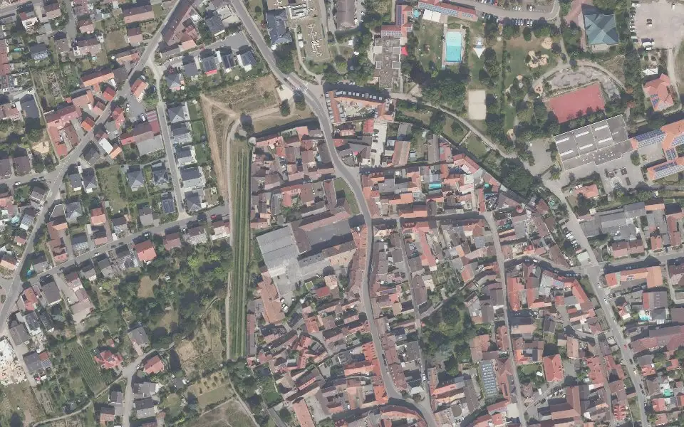 Luftbild der Umgebung von Verwaltung Weingut Dr. Bürklin-Wolf in Wachenheim an der Weinstraße