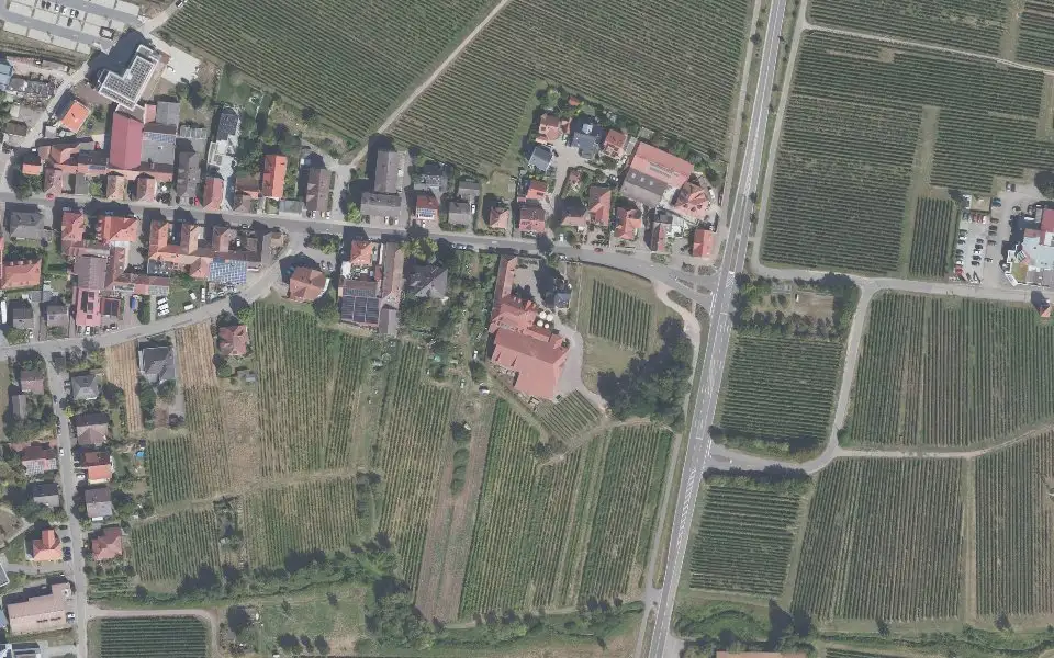 Luftbild der Umgebung von Weigut Faubel in Maikammer