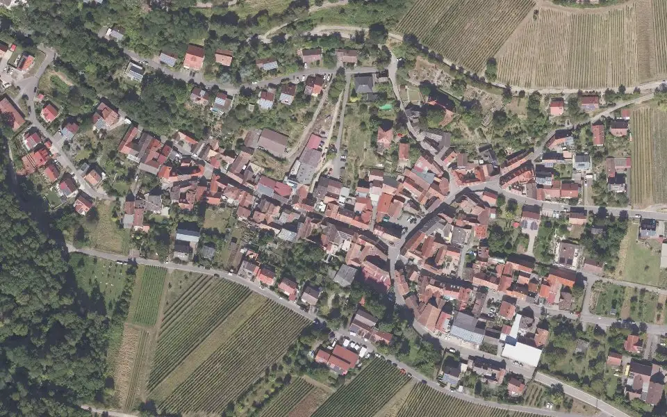 Luftbild mit der Einzellage Sonnenberg