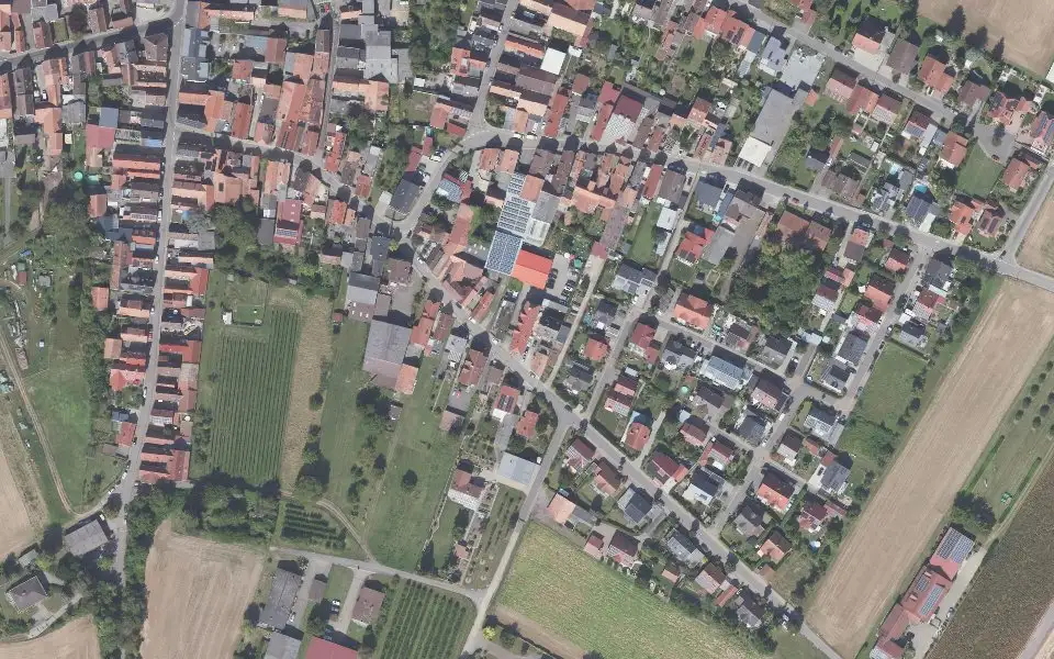 Luftbild der Umgebung von Weingasthaus Wisser in Billigheim-Ingenheim