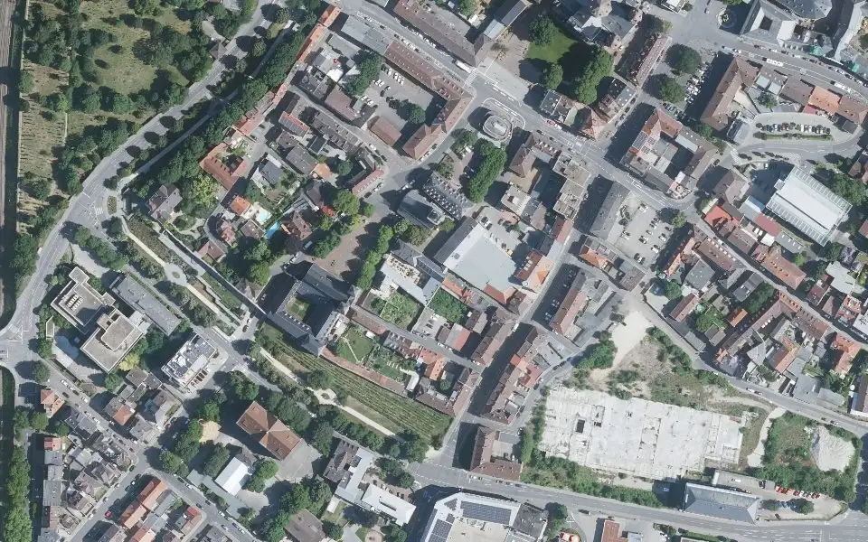 Luftbild mit der Einzellage Liebfrauenstift-Kirchenstück