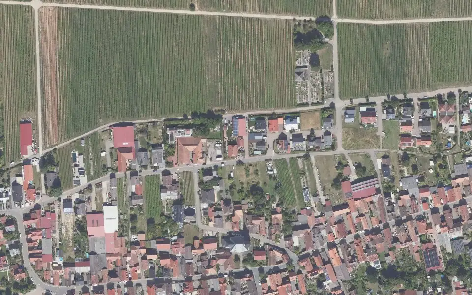 Luftbild der Umgebung von Weingut Argus in Roschbach
