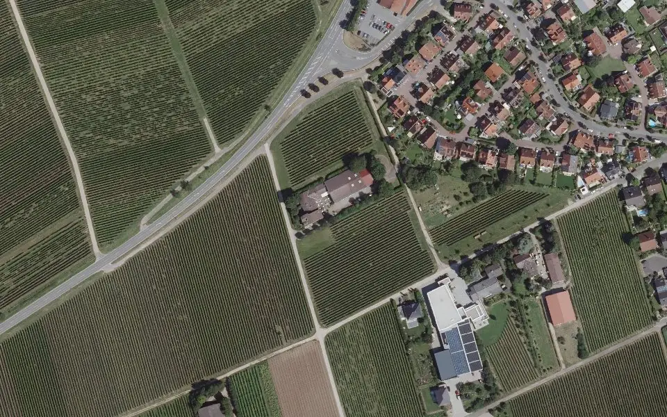 Luftbild mit der Einzellage Römerberg