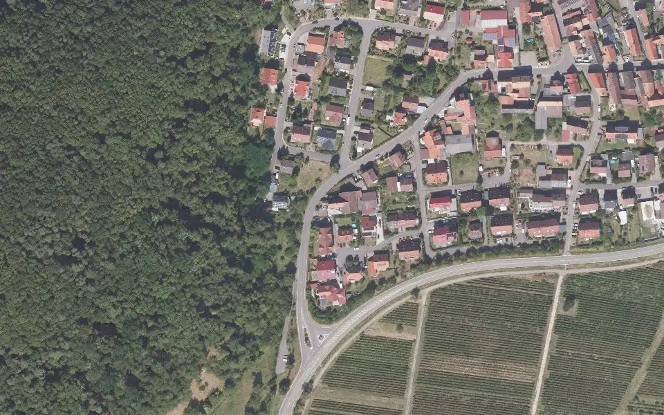 Luftbild der Umgebung von Weingut Brunken in Eschbach