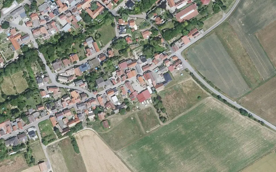 Luftbild mit der Einzellage Schelmen