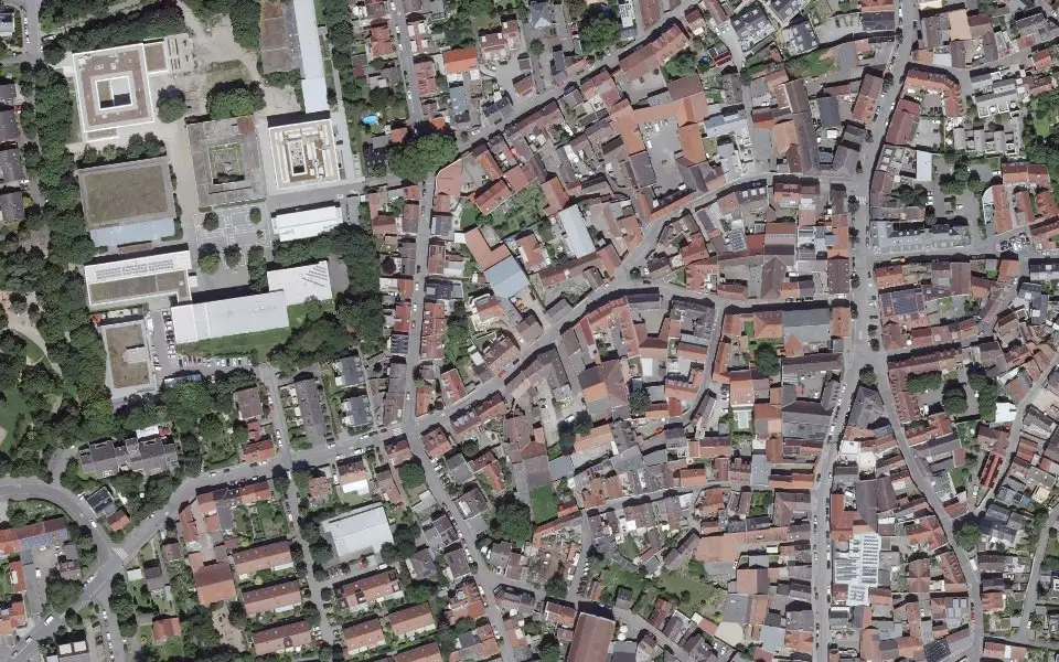 Luftbild der Umgebung von Weingut Christophorus-Hof in Mainz