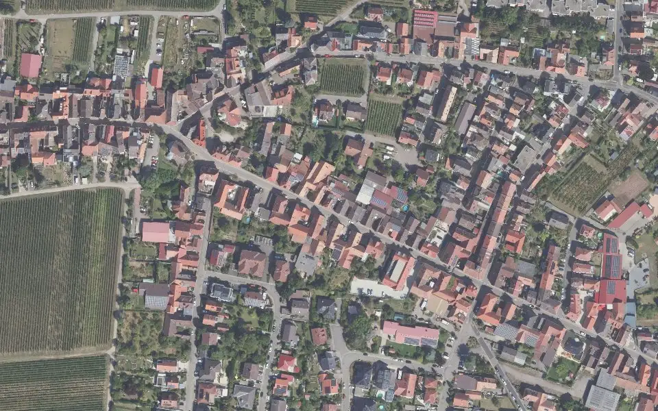 Luftbild der Umgebung von Weingut Deck in Maikammer