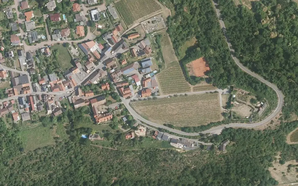 Luftbild der Umgebung von Weingut Denig in Battenberg (Pfalz)