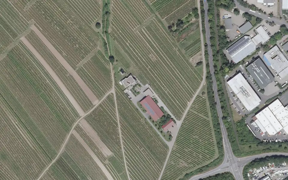 Luftbild mit der Einzellage Kirchberg