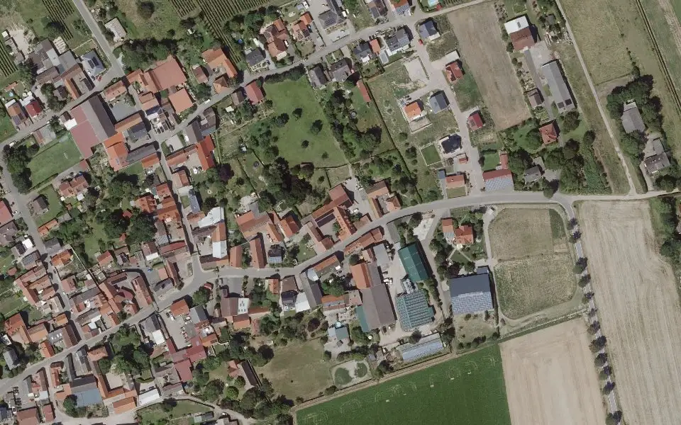 Luftbild mit der Einzellage Fraugarten