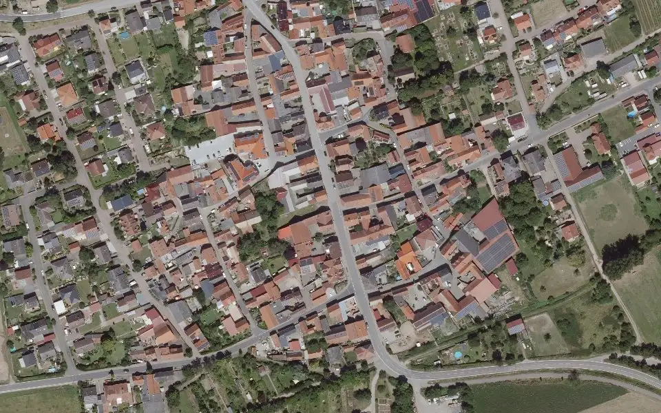 Luftbild der Umgebung von Weingut Diel in Biebelnheim