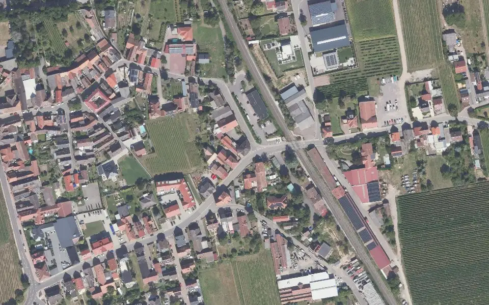 Luftbild der Umgebung von Weingut Edelhof Minges in Edesheim