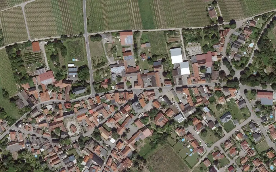 Luftbild mit der Einzellage Hexelberg