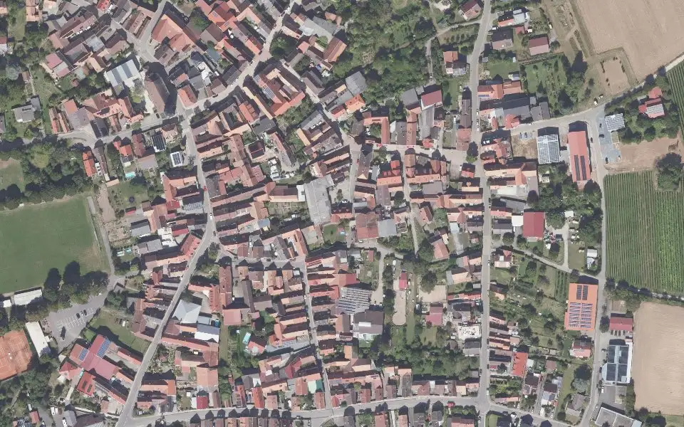 Luftbild der Umgebung von Weingut Gästehaus Lind in Landau in der Pfalz