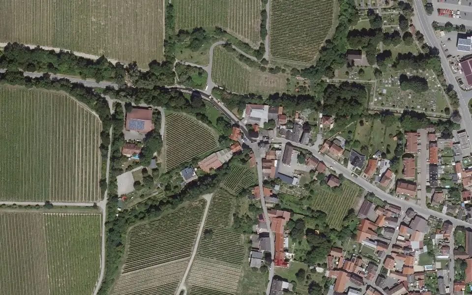 Luftbild der Umgebung von Weingut Geheimrat Schnell in Guntersblum