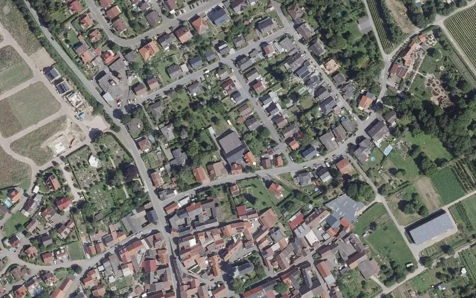 Luftbild der Umgebung von Weingut Gres in Appenheim