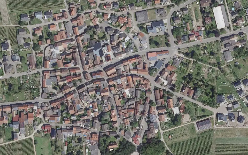 Luftbild der Umgebung von Weingut Grünler in Horrweiler