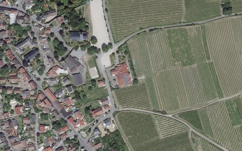 Luftbild mit der Einzellage Rheinhöhe