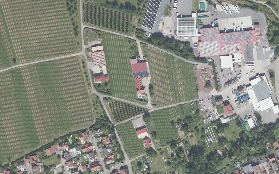 Luftbild der Umgebung von Weingut Hünerfauth-Hecky in Hochstadt (Pfalz)