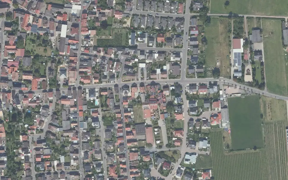 Luftbild der Umgebung von Weingut Josef Köhr in Ruppertsberg