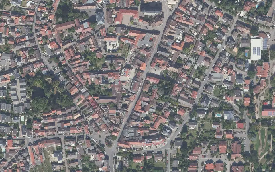 Luftbild der Umgebung von Weingut Jul. Ferd. Kimich in Deidesheim