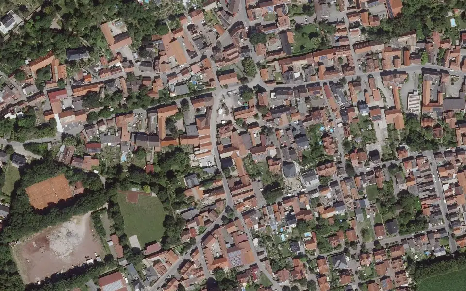 Luftbild der Umgebung von Weingut Jung in Undenheim