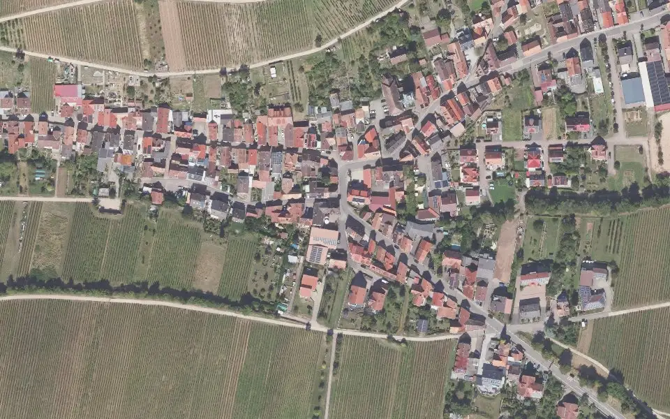 Luftbild der Umgebung von Weingut Karlheinz Braun in Ranschbach