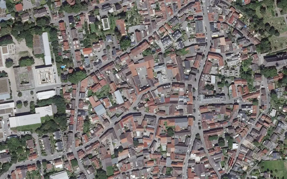 Luftbild der Umgebung von Weingut Karthäuserhof in Mainz