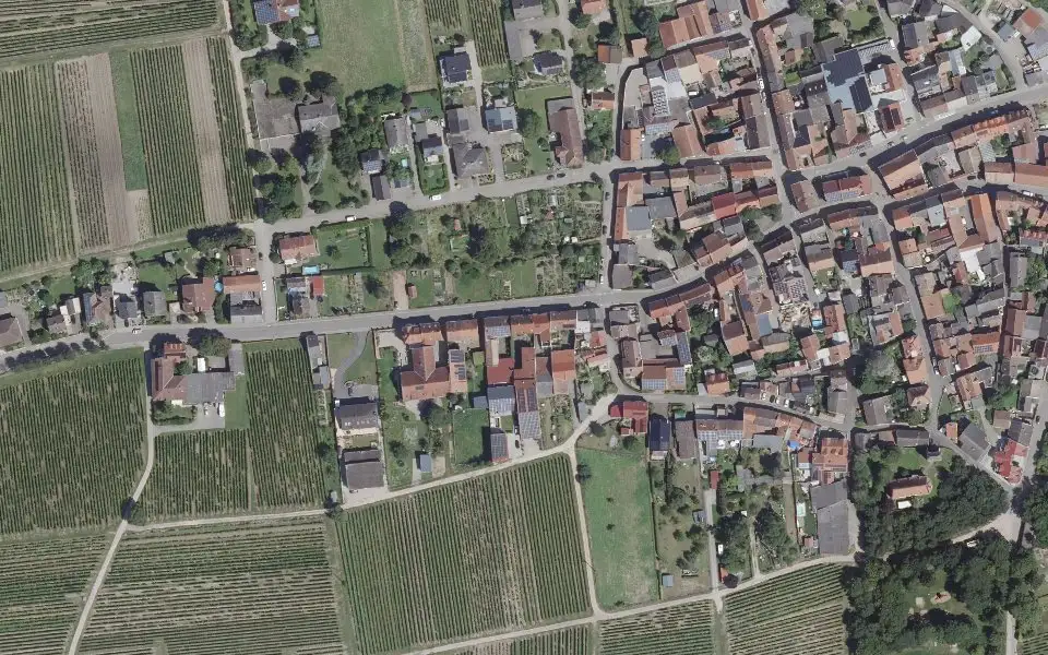 Luftbild der Umgebung von Weingut Kistner-Fischborn in Horrweiler