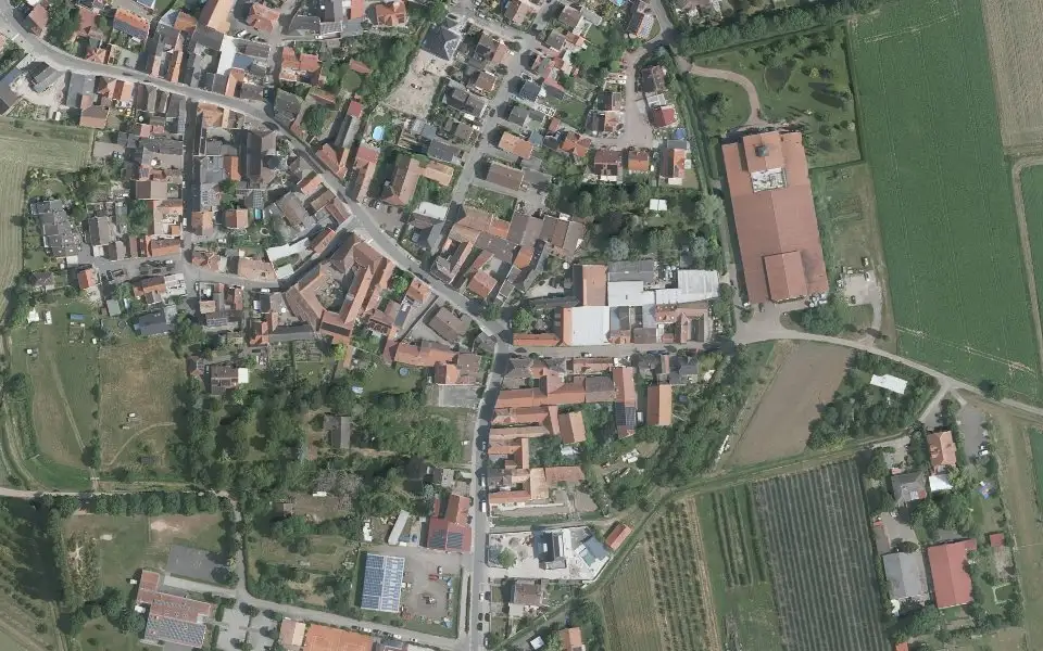 Luftbild der Umgebung von Weingut Knipser in Laumersheim