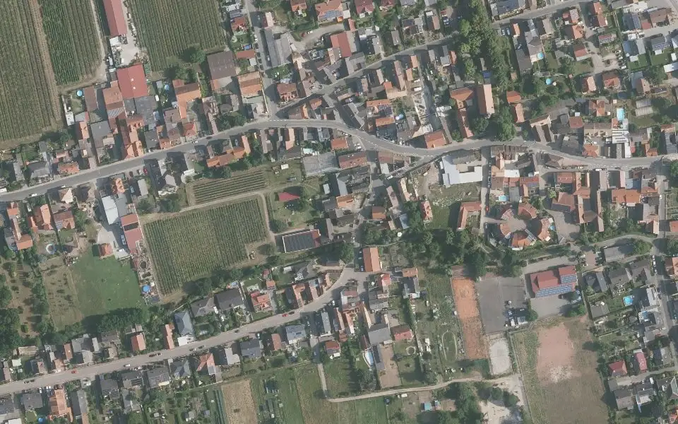 Luftbild der Umgebung von Weingut Kohl in Erpolzheim
