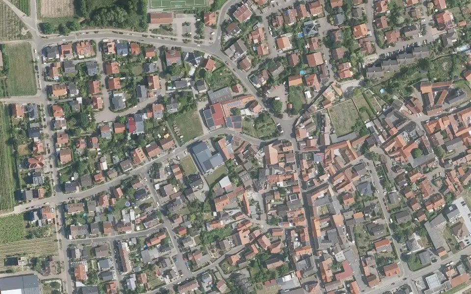 Luftbild mit der Einzellage Röth