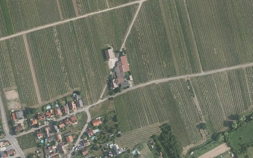 Luftbild der Umgebung von Weingut Koob in Erpolzheim