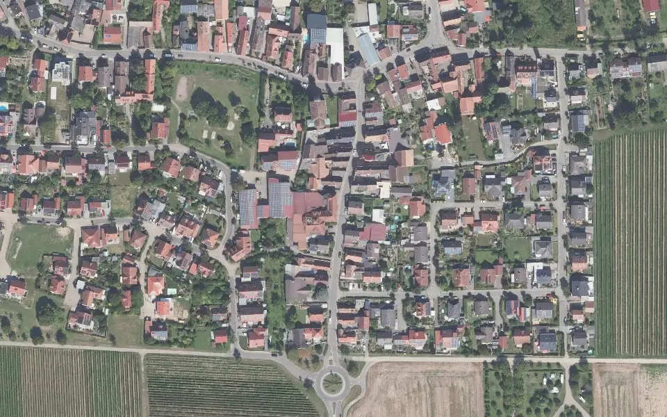 Luftbild der Umgebung von Weingut Lauth & Sohn in Großfischlingen