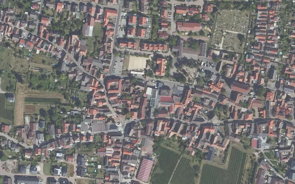 Luftbild der Umgebung von Weingut Mantel in Neustadt an der Weinstraße