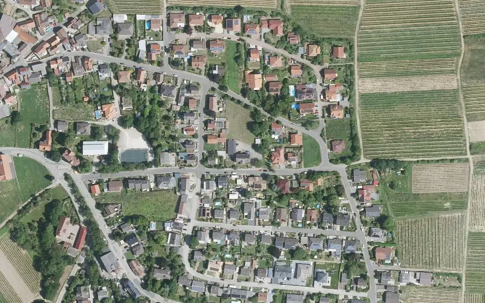 Luftbild mit der Einzellage Zellerweg am Schwarzen Herrgott