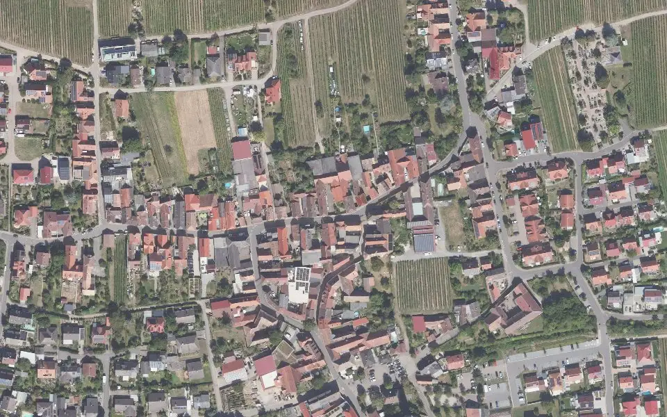 Luftbild der Umgebung von Weingut Oehl in Hainfeld